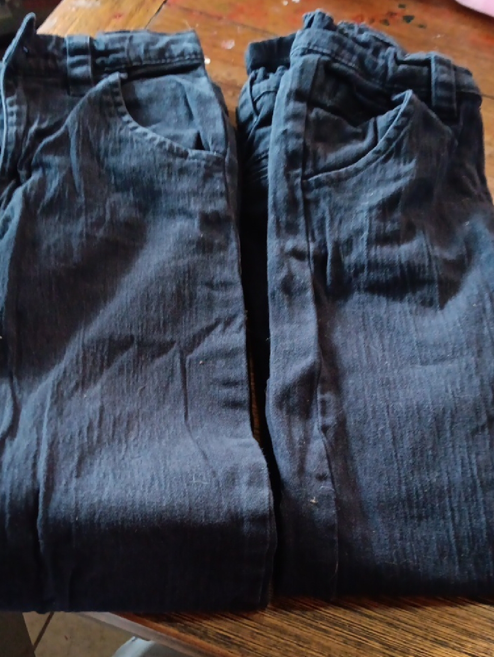 Dark Indigo Straight-Leg Pants -  2 Pair Bundle Girls